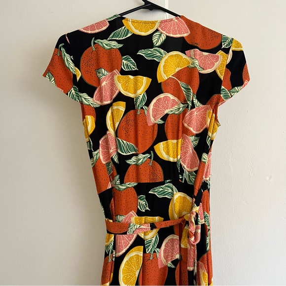 & Other Stories Citrus Wrap Dress Midi - 4/S - Picture 6 of 6